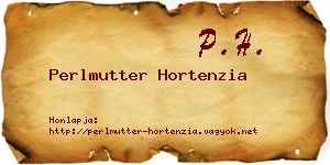 Perlmutter Hortenzia névjegykártya