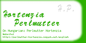 hortenzia perlmutter business card